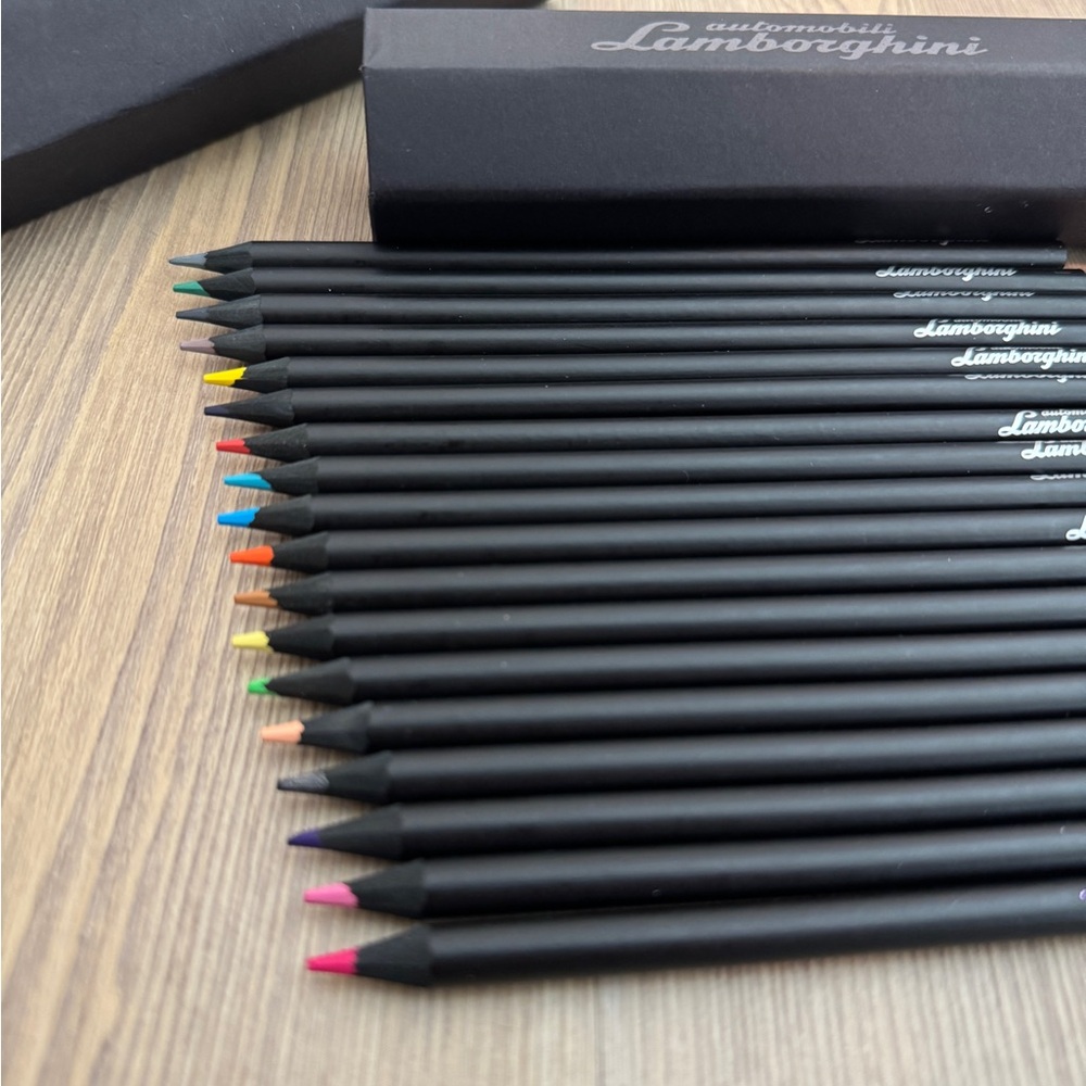 Lamborghini Black Colored Pencils Set